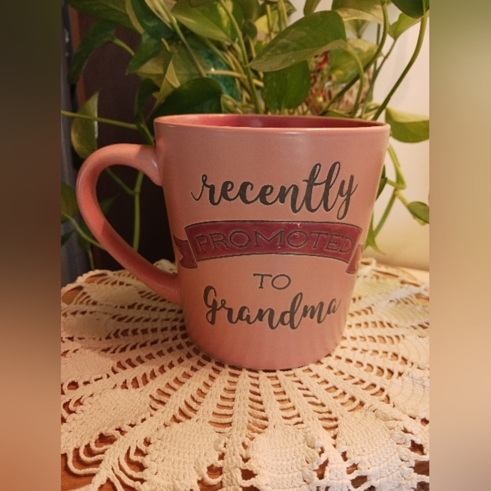 Sheffield Home Grandma Coffee Tea Mug XL Muted Matte Pink And Mauve Gift Newborn